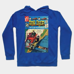 Vintage red Hotrods and Racing Cars Hoodie